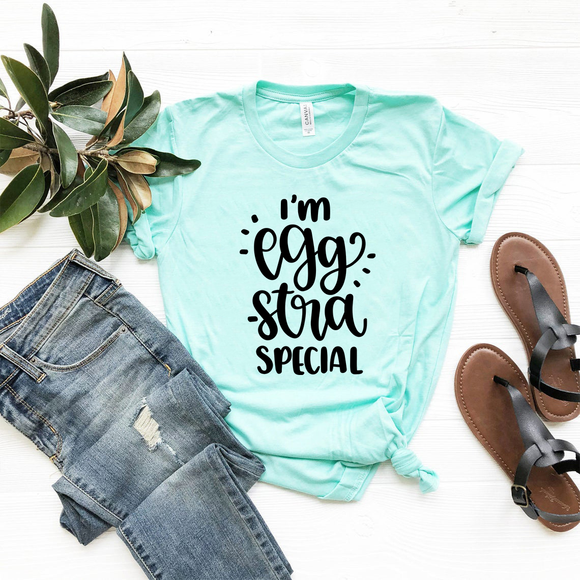 EAS043 I'm Egg Stra Special unisex T-shirt in various colors, showcasing its comfortable fit and high-quality print.